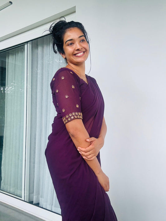 SS 1099 Purple Jio Silk Saree