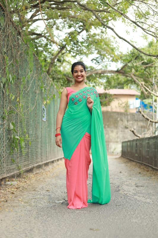 Georgette designer saree S1033