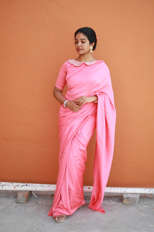 Designer pink saree SS1054
