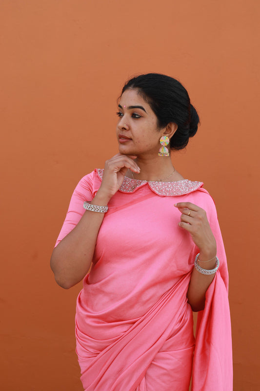 Designer pink saree SS1054