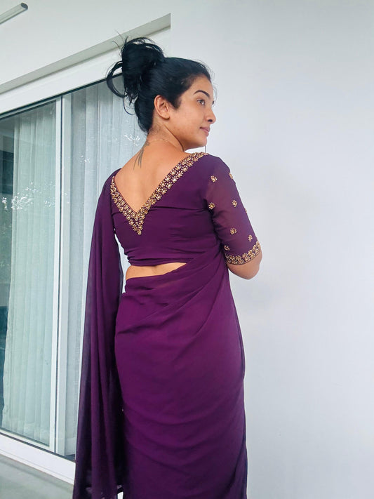 SS 1099 Purple Jio Silk Saree