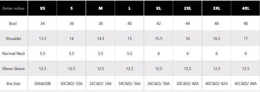 kurti size chart